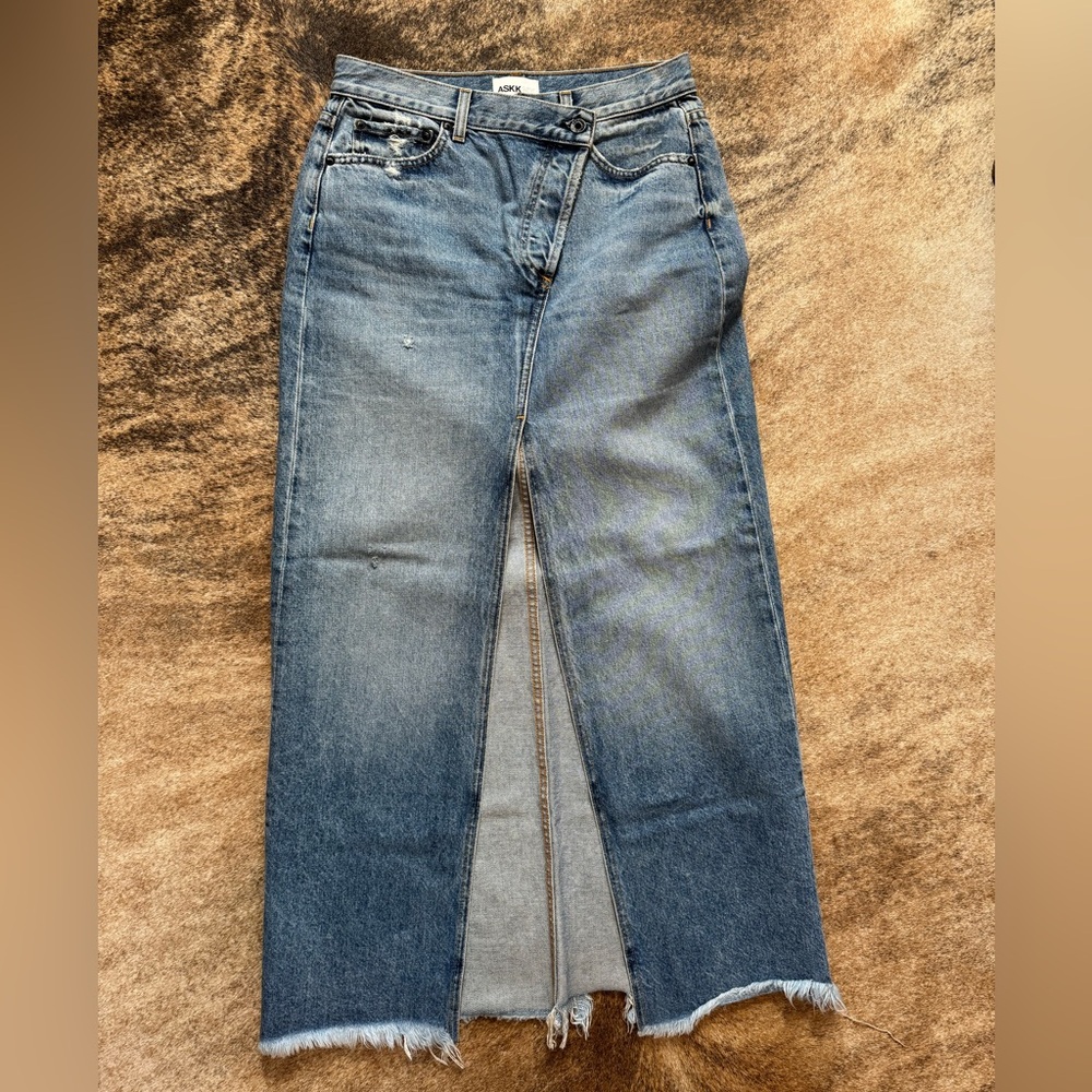 Askk NY “Berkeley” denim maxi skirt - size 28